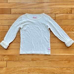 💕Sz 5 Ruffle Butts adorable white ruffle top!